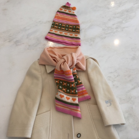 Italian Girls Winter Bundle-Wool/Actylic Hat,Scarf and Little Pouch-One size - Picture 1 of 4